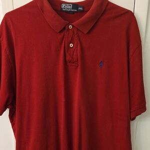 Polo by Ralph Lauren Men's Deep Red Polo with Blue Pony